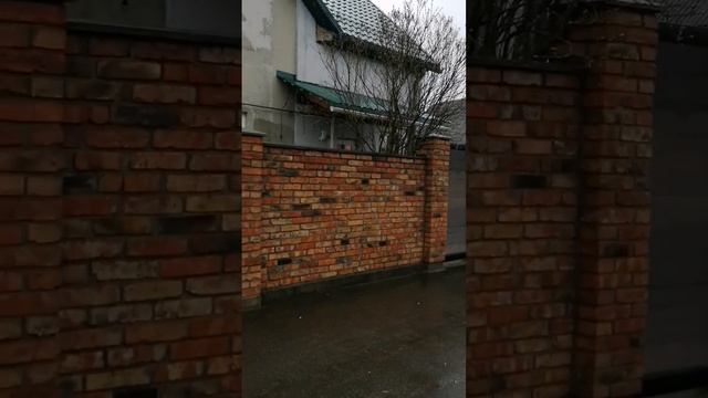 Забор из б/у кирпича! На сколько $ оценице работу? #забор #стройка #кирпичи смотреть онлайн