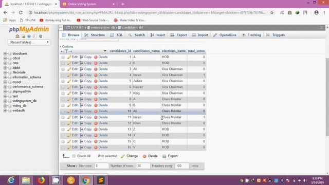 Online Voting System using PHP+SQL in urdu tutorials 033 смотреть онлайн