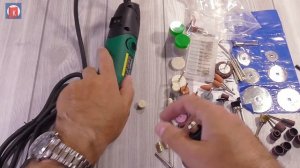 Профессиональный гравер (он же дремель или мини дрель) на 480Вт из Китая в мега-комплектации