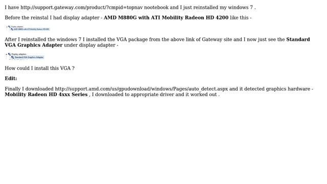 Driver For AMD M880G With ATI Mobility Radeon HD 4200