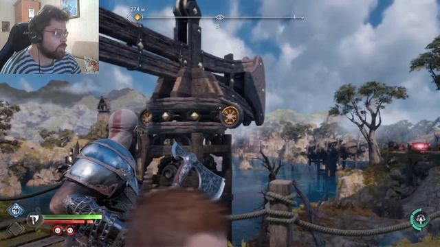 God of War: Ragnarök (PS4) №4 Чудо Юдо рыба-кит и Дурлин Воробьянинов смотреть онлайн
