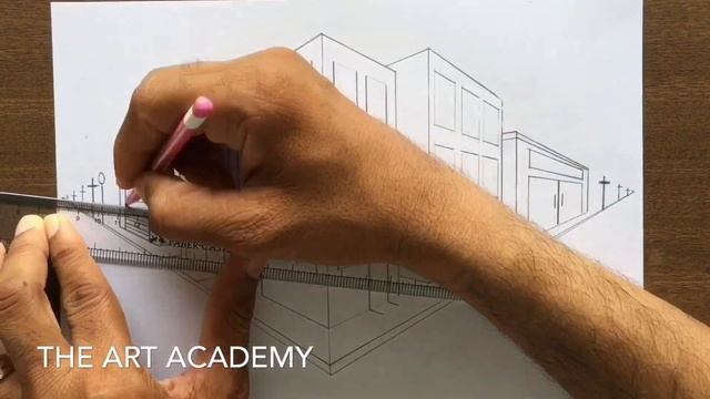 How to Draw a Town in Two-Point Perspective : Step by Steps смотреть онлайн