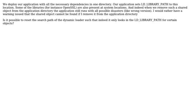 Unix & Linux: Is there a way of setting the library search path temporarily смотреть онлайн