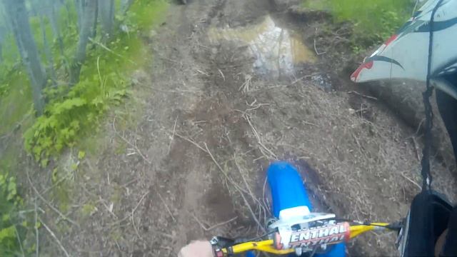 стант на мопеде /Yamaha Yz 85 оторвало супорт