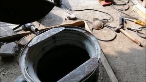 Печь буржуйка из колёсных дисков авто