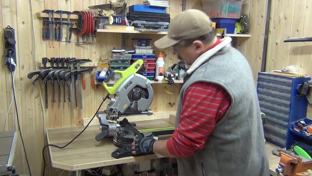Торцовочная пила с протяжкой Ryobi EMS216L. Торцовка Ryobi смотреть онлайн