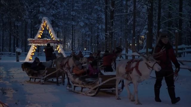 Santa Claus Village in Rovaniemi Finland before Christmas: Arctic Circle home of Father Christmas смотреть онлайн