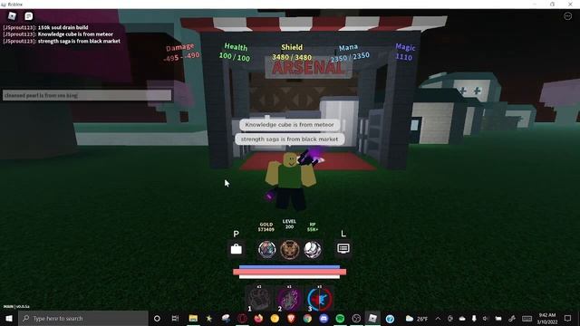 (Nerfed) ROBLOX Critical Legends 150k Damage Soul Drain Build