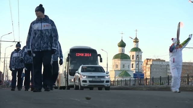 Эстафета Олимпийского огня в Йошкар-Оле смотреть онлайн