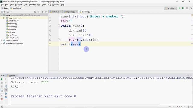 Program to check if a number is Palindrome number or not in Python | Python Tutorial in Hindi смотреть онлайн