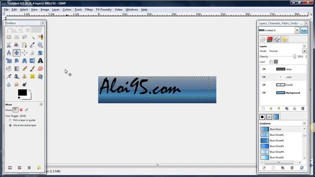 How To Create A Website / Signature Banner Using Gimp 2.6.4 смотреть онлайн
