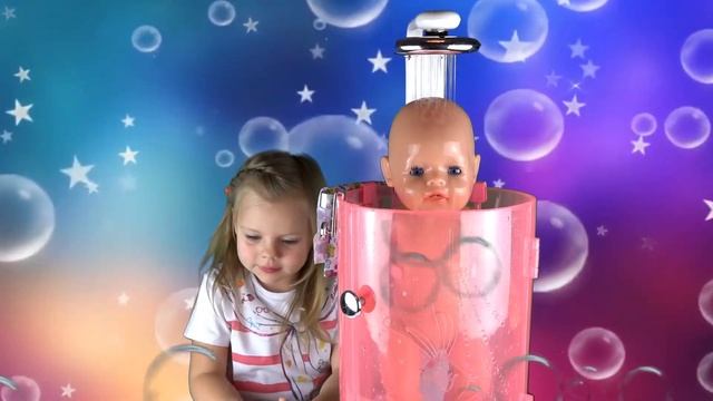 Душевая кабина Беби Борн Rain Fun Shower Baby Born Zapf Creation Shower Doll Set Ванная Baby Born смотреть онлайн