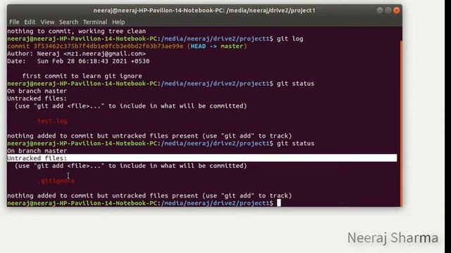 How to create gitignore file? How to add files to gitignore? | Neeraj Sharma смотреть онлайн
