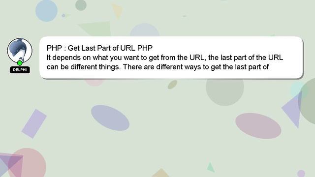 PHP : Get Last Part of URL PHP смотреть онлайн