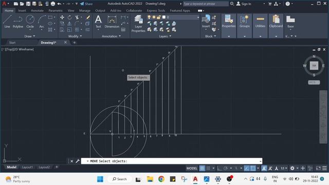 Construction of Parabola using AutoCAD смотреть онлайн