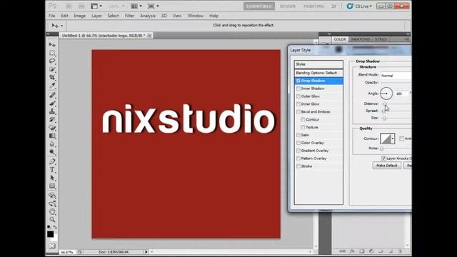 Beginner's Tutorial How to add drop shadow using Photoshop CS5 смотреть онлайн