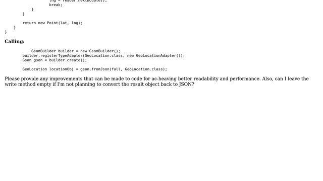 Code Review: Google Maps coordinations JSON to object смотреть онлайн