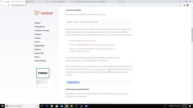 1. PHP Laravel 7.x Framework Installation in the Windows 10 OS смотреть онлайн