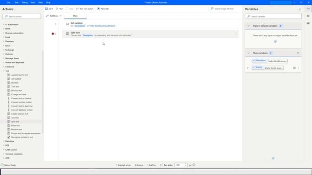 Join/Split text in Power Automate Desktop смотреть онлайн