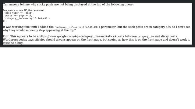 Wordpress: Sticky posts are not showing at the top of category posts смотреть онлайн