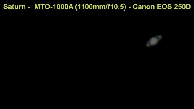 Сатурн и Юпитер (saturn And Jupiter) MTO-1000A на Canon EOS 250D