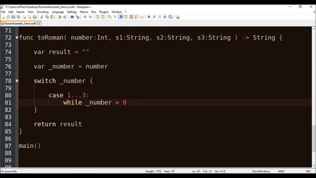 roman numbers in swift 3 смотреть онлайн