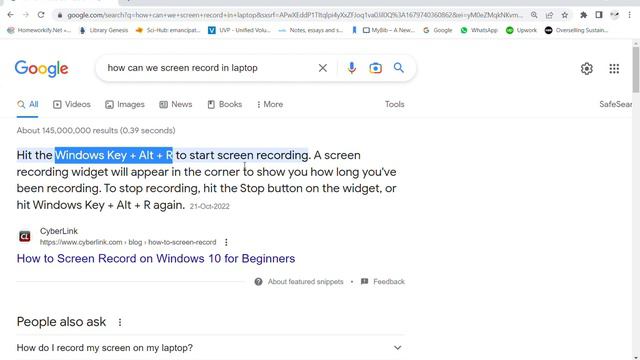 How to Screen Record in Windows using Windows key + Alt + R смотреть онлайн