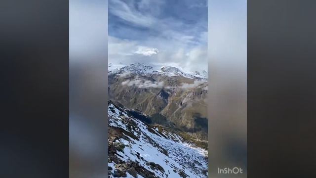 Гора Чегет. Виден Эльбрус 👍 смотреть онлайн