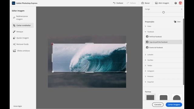 Imagens para Redes Sociais, como exportar no Adobe Photoshop Express Online смотреть онлайн