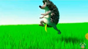 Ёжик по травке бежит и хохочет.