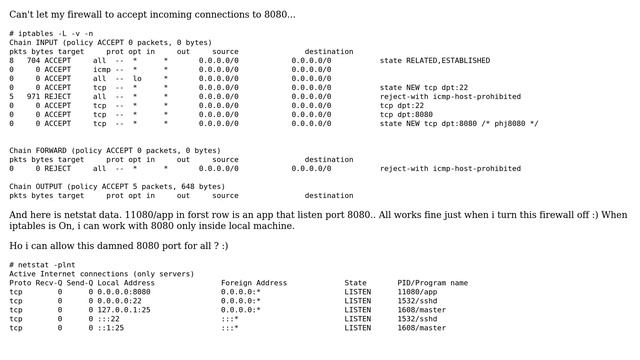 Unix & Linux: CentOS : need to allow 8080 port in iptables смотреть онлайн
