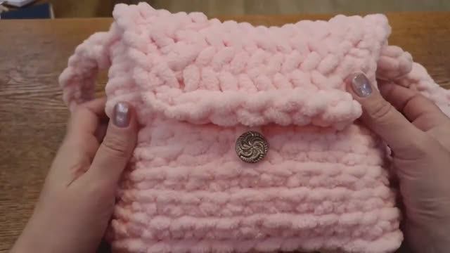 Сумка из Ализе Пуффи.Вязаная сумка. смотреть онлайн