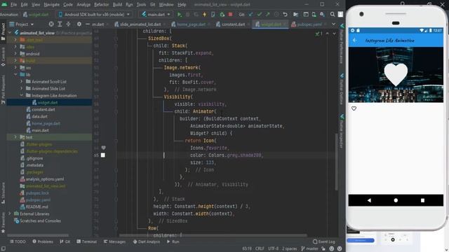 Instagram Like Animation Flutter | Speed Code | Code With Nix | Animator Package смотреть онлайн