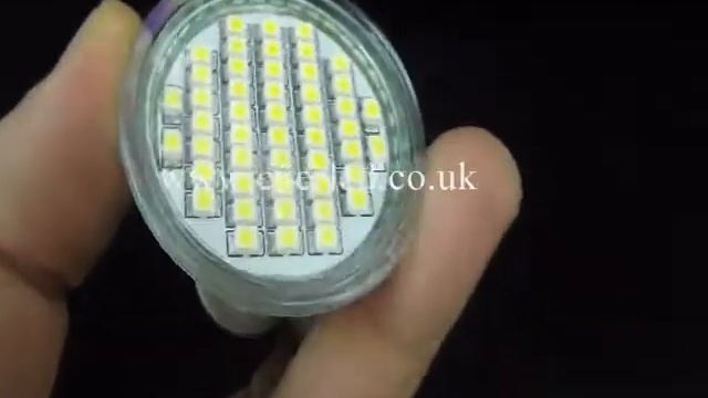 GU10 LED Spotlight 48 SMD 3528 2.8Watt With Glass Cover .wmv смотреть онлайн