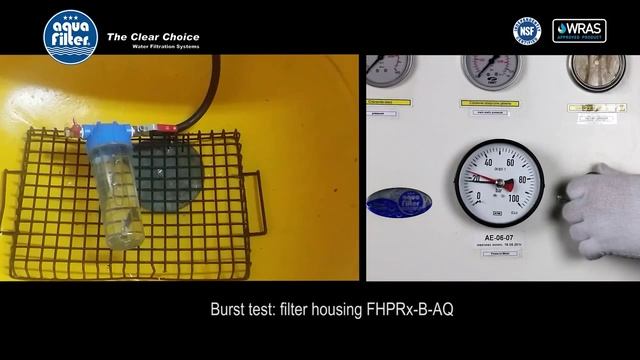 Тест корпуса колбы Aquafilter FHPRx-B-AQ, FHPRx-B1-AQ смотреть онлайн