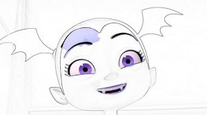 Раскрашиваем Вампирина Герои Диснеевских мультфильмов Волшебная Раскраска для детей под музыку