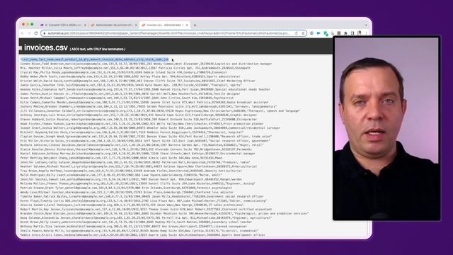Convertir CSV a JSON y enviarlo a través de API смотреть онлайн