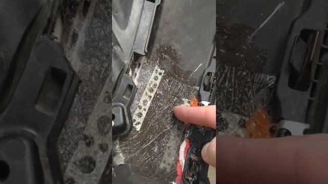 Ремонт бампера с помощью металлических скоб