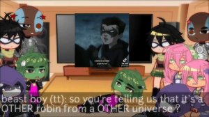 Teen titans go and teen titans  react to robin /ttg and tt / Gacha Club /part 2/???
