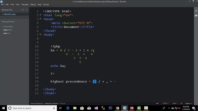 OPERATOR PRECEDENCE IN PHP (URDU / HINDI) смотреть онлайн