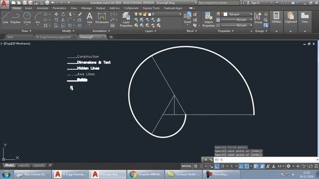 Involute of a Triangle | Winding / Unwinding | Engineering Graphics with AutoCAD смотреть онлайн