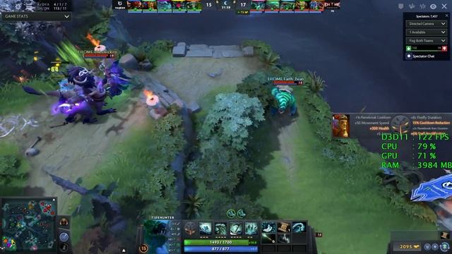 GeForce GTX 1050 ti -- Intel Core i3-8100 -- Dota 2 FPS Test смотреть онлайн