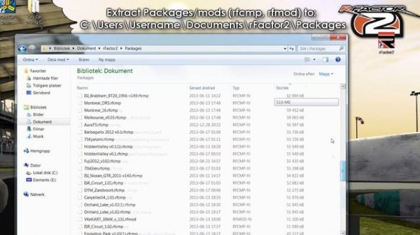 rFactor 2 Mod Pack - how to install Cars, Maps (ALL MODS in ONE Package) (2013 2014) modifcations.