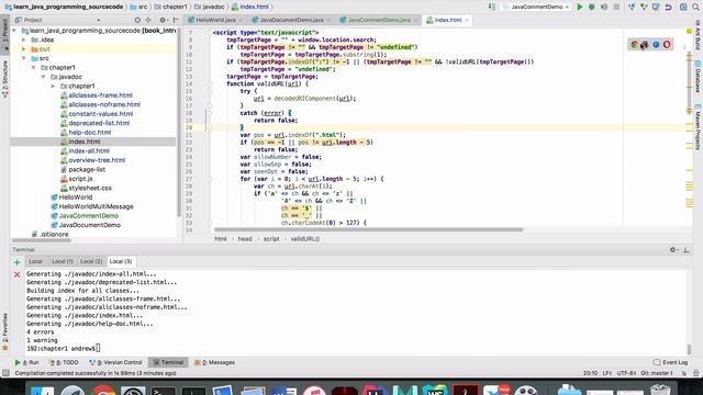 javadoc generate HTML document смотреть онлайн