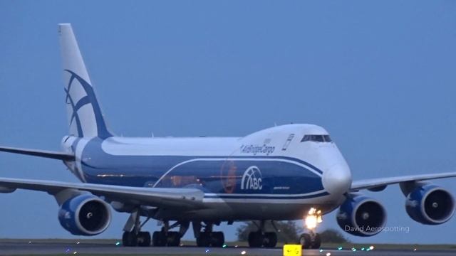 AirBridgeCargo B747-8F | Evening Landing And Taxi To Hangar At Luxembourg Airport