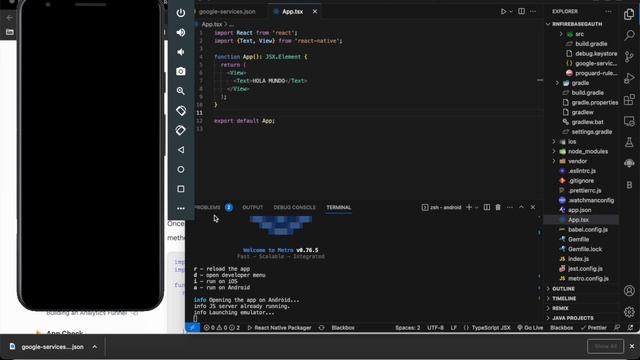 Tutorial de Integración React Native CLI (NO Expo) con Firebase Google Authentication en Android смотреть онлайн