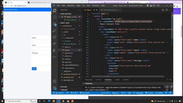 React Form Submit to Discord Webhook Bot смотреть онлайн