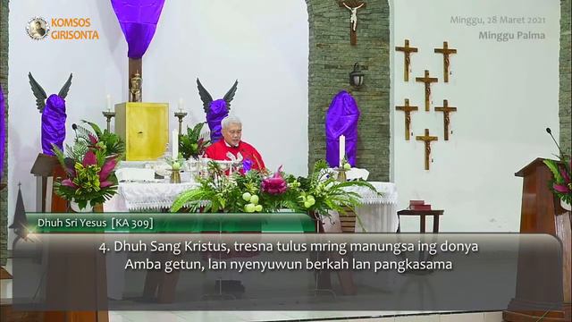 EKARISTI ONLINE PEKAN SUCI MINGGU PALMA PAROKI ST STANISLAUS GIRISONTA смотреть онлайн