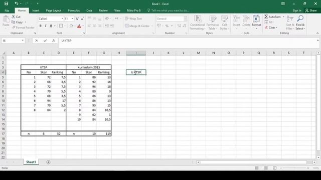Tutorial Mann Whitney UTest смотреть онлайн