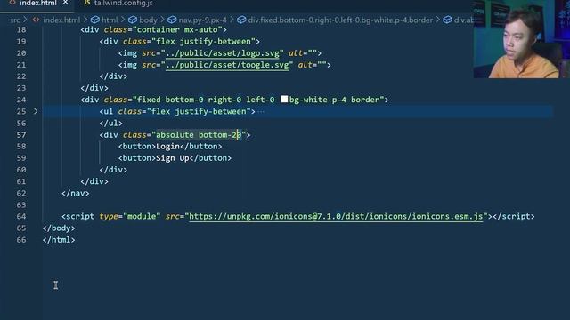 TUTORIAL MEMBUAT RESPONSIVE NAVBAR DENGAN TAILWIND CSS #PART2 смотреть онлайн